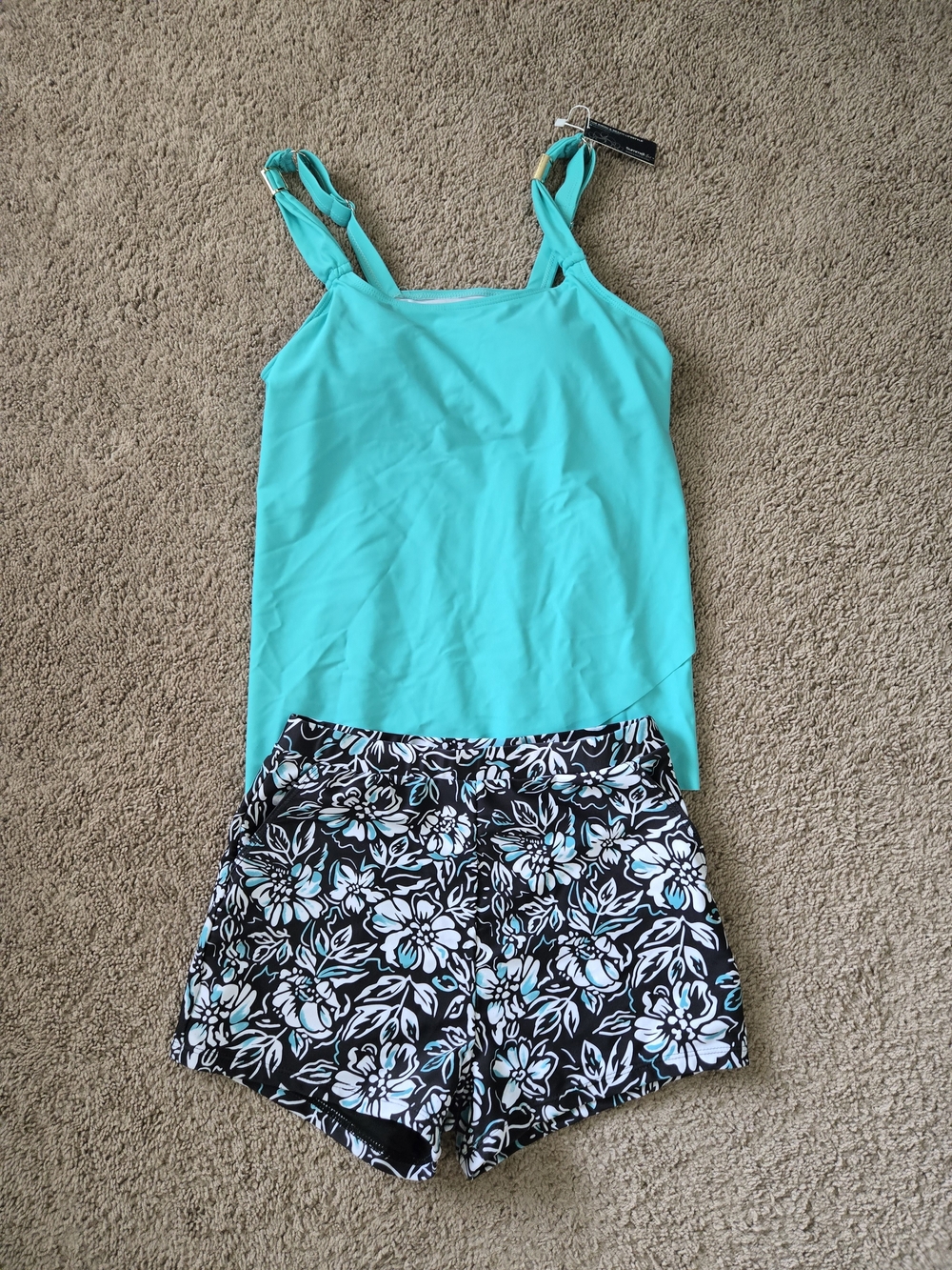 NWT Summer Mae Tummy Control Blouson Tankini Set